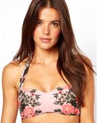 Seafolly Bella Rose Mirror Print Bandeau Bikini Top - Lyst