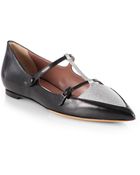 Tabitha Simmons Glittered Mary Jane Flats - Lyst