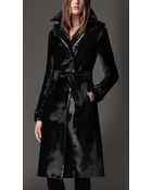 Burberry Long Patent Taped Calfskin Trench Coat - Lyst