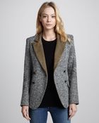 Laveer Kadette Peacoat with Suede Trim - Lyst