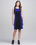 Milly Fitted Colorblock Wool Dress - Lyst