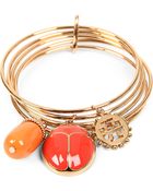 Tory Burch Winslow 16ct Goldplated Charm Bracelet - Lyst