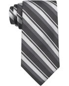 Calvin Klein Silk Silver Spun Stripe Tie - Lyst