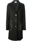 MICHAEL Michael Kors Buttoned Coat - Lyst
