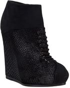 Viktor & Rolf Wedge Lace Up Bootie - Lyst
