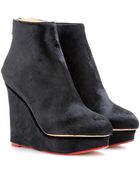Charlotte Olympia Bowie Calf Hair Wedge Ankle Boots - Lyst