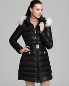 Dawn Levy Down Coat Laya Belted Fur Collar - Lyst