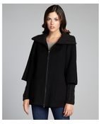 Mackage Black Wool Blend Knit Sleeve Coat - Lyst