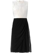 Giambattista Valli Embroidered Bodice Bicolour Dress - Lyst