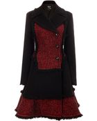 McQ by Alexander McQueen Fringed Tweed Coat - Lyst