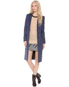 Sea Leather Trim Trench Coat - Lyst