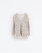 Zara Sequinned Sweater - Lyst
