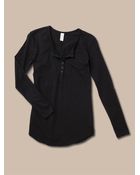 Alternative Apparel Rolled Sleeve Henley Shirt - Lyst