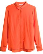 H&M Silk Blouse - Lyst