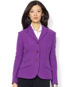 Ralph Lauren Three Button Hacking Blazer - Lyst