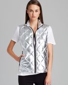 DKNY Quilted Front Puffer Vest - Lyst