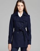 Via Spiga Scarpa Double Breasted Wool Blend Coat - Lyst