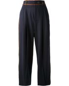 Marc By Marc Jacobs Cropped Wide Leg Trouser - Lyst