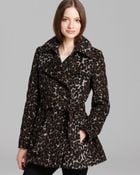 Via Spiga Coat Double Breasted Leopard Print - Lyst