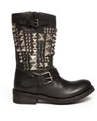 Ash Trish Studded Leather Boots - Lyst