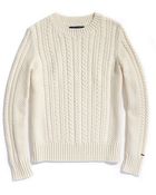 Tommy Hilfiger Long Sleeve Cable Crew Neck Sweater - Lyst
