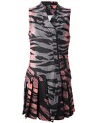 McQ by Alexander McQueen Zebra Print Sleeveless Dress - Lyst