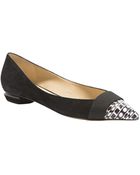 Nicholas Kirkwood Striped Pointed Toe Flat - Lyst