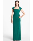 Nicole Miller 'Felicity' Stretch Silk Gown - Lyst