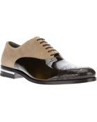 Versace Patent Panel Oxford - Lyst