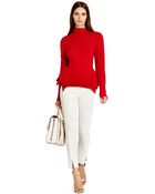 BCBGMAXAZRIA Longsleeve Turtleneck Cableknit Sweater - Lyst