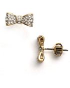 Juicy Couture Pave Bow Stud Earrings - Lyst