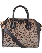 Givenchy Small Grey Leopard Print Antigona Tote Bag - Lyst