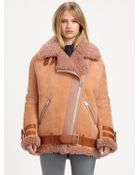 Acne Studios Velocite Shearling Biker Jacket - Lyst