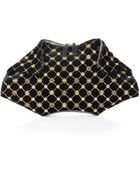 Alexander McQueen Demanta Embroidered Velvet Clutch - Lyst