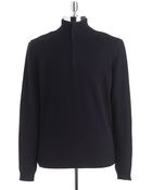 Hugo Boss Quarter Zip Sweater with Elbow Patches - Lyst