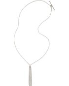 Linda Lee Johnson Platinum Diamond Honeycomb Pendant Necklace - Lyst