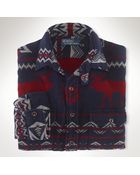Polo Ralph Lauren Customfit Jacquard Workshirt - Lyst