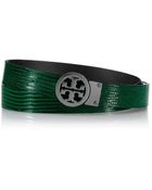 Tory Burch Rotating Logo Belt - Lyst