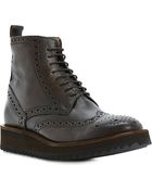Dune Black Okada Brogue Ankle Boots - Lyst