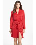 Natori Aphrodite Short Robe - Lyst