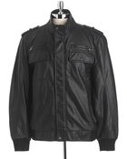 Calvin Klein Faux-leather Jacket - Lyst