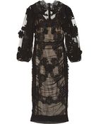 Dolce & Gabbana Ruched Lace and Tulle Dress - Lyst