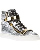 Giuseppe Zanotti Metallic Hightop - Lyst