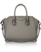 Givenchy Small Antigona Bag In Gray Leather - Lyst