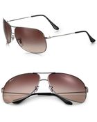 Ray-Ban Aviator Square Wrap Sunglasses - Lyst