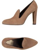 Stuart Weitzman Moccasins With Heel - Lyst