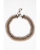 Givenchy Glass Pearl Chain Link Collar Necklace - Lyst