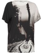 Mary Katrantzou Rail Track Print Jersey Top - Lyst