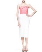 Roland Mouret Electra Lace-Top Dress - Lyst