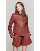 Carven Leather Jacket - Lyst